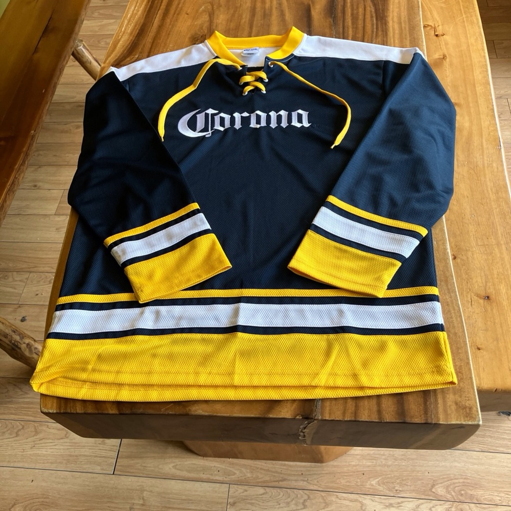 Corona Navy and Yellow Hockey Jersey